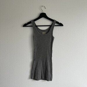 Mossimo Supply Co. Ribbed Long Gray Tank Top Size XS